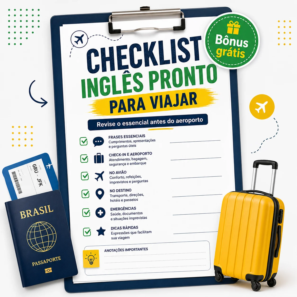 Checklist Inglês Pronto para Viajar